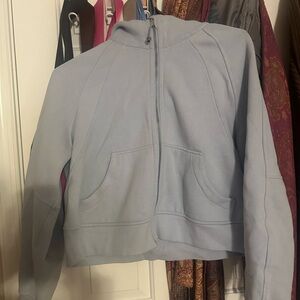 Light Blue Zip-Up Hoodie